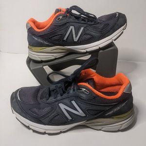 Women’s New Balance 990v4 Size 9 Running Shoes Blue Orange W990NV4